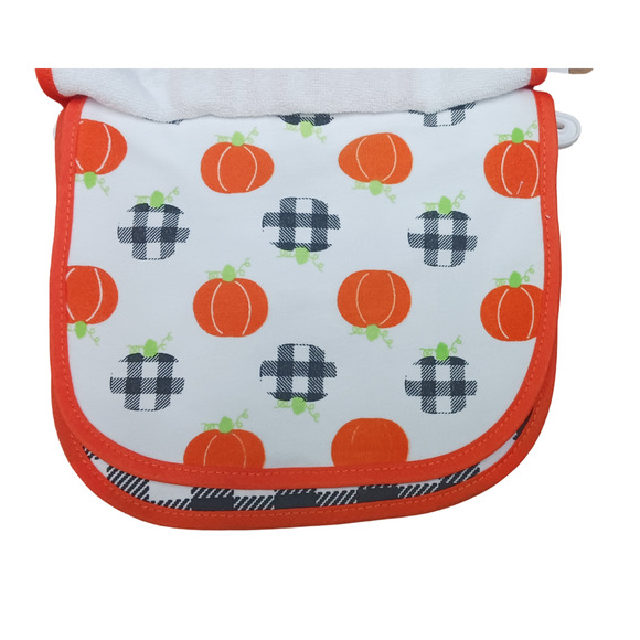 Baby Essentials Baby’s Cutest In The Patch Bibs Set of 3 Pumpkin Theme One Size - Picture 12 of 16